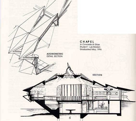 Chapel in Concrete and Glass by Luis Roldan